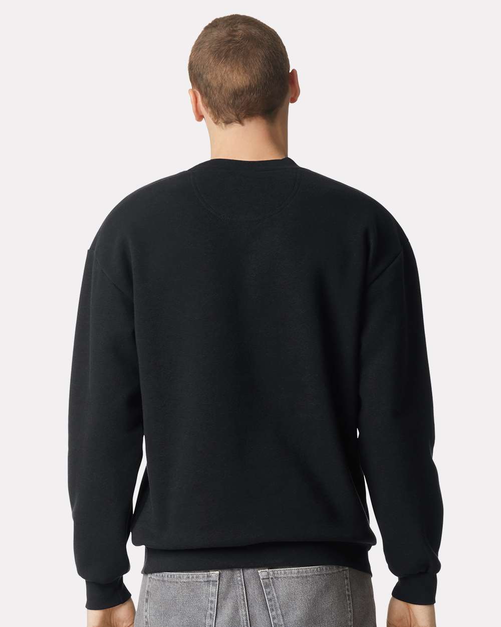 American Apparel RF496 ReFlex Fleece Crewneck Sweatshirt #colormdl_Black
