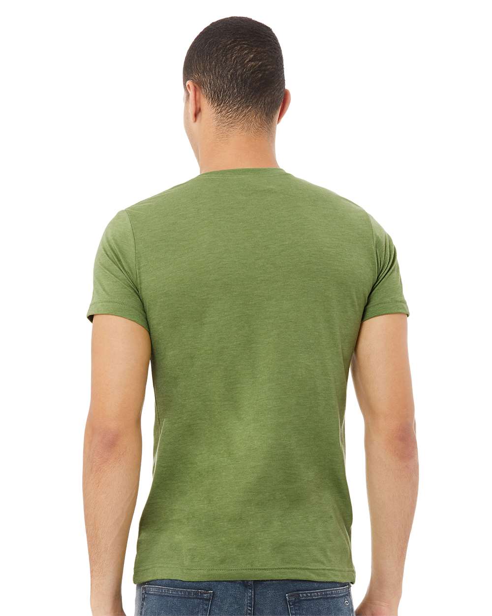 BELLA + CANVAS CVC Jersey Tee 3001CVC mdl Heather Green Color CVC Jersey Tee