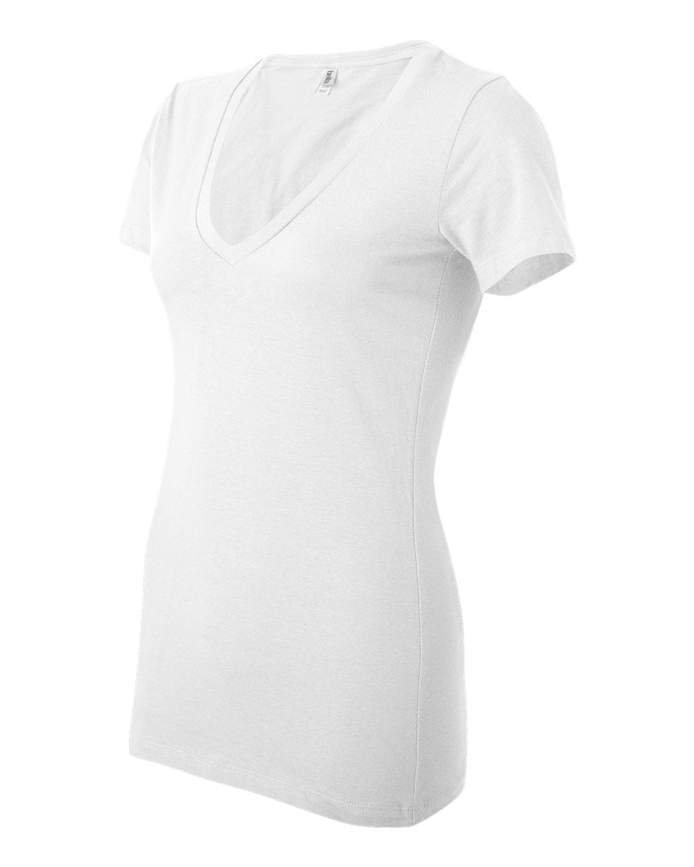 BELLA + CANVAS Women’s Jersey Deep V-Neck Tee 6035 White Color Women’s Jersey Deep V-Neck Tee