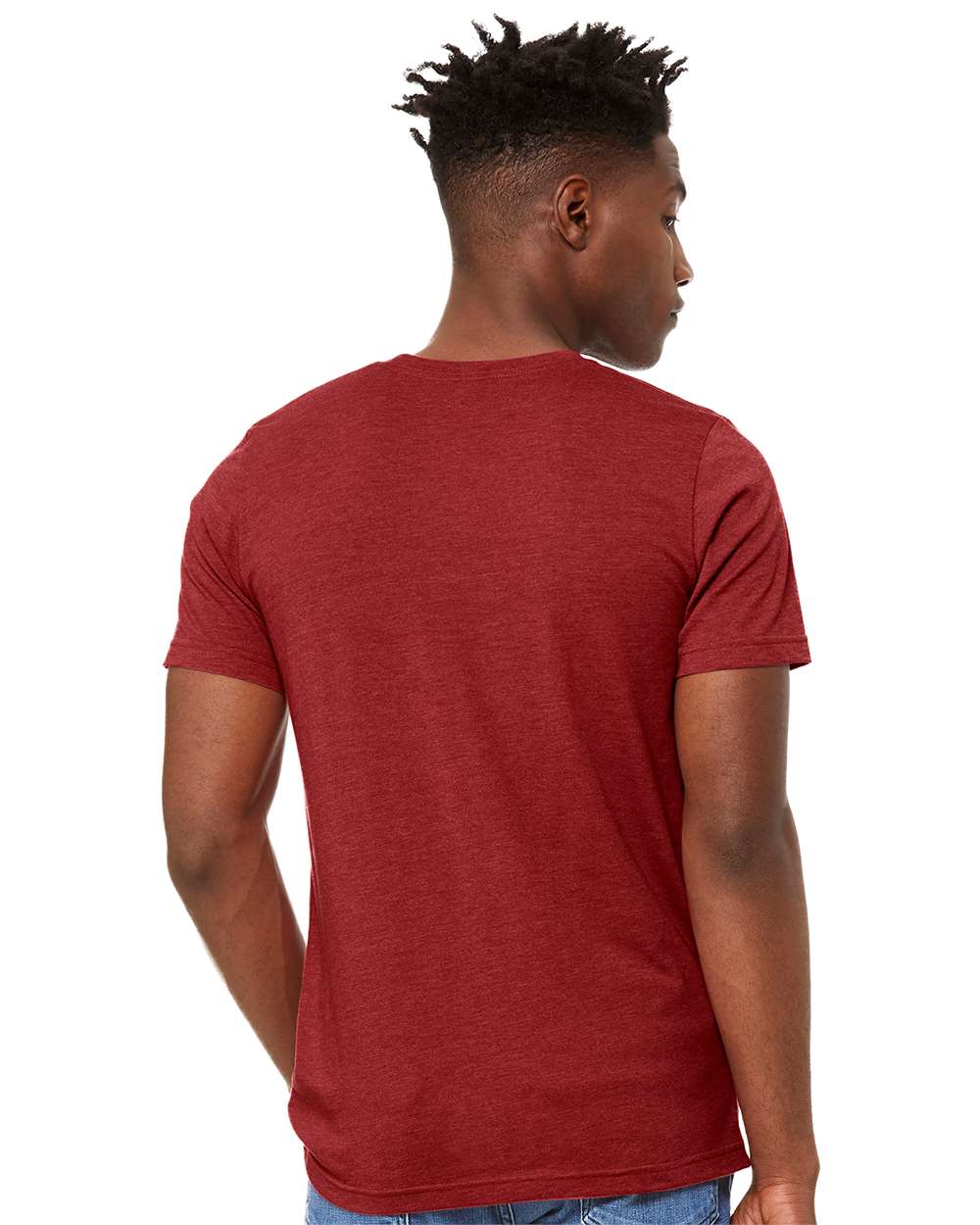 mdl Heather Canvas Red Color CVC Jersey Tee