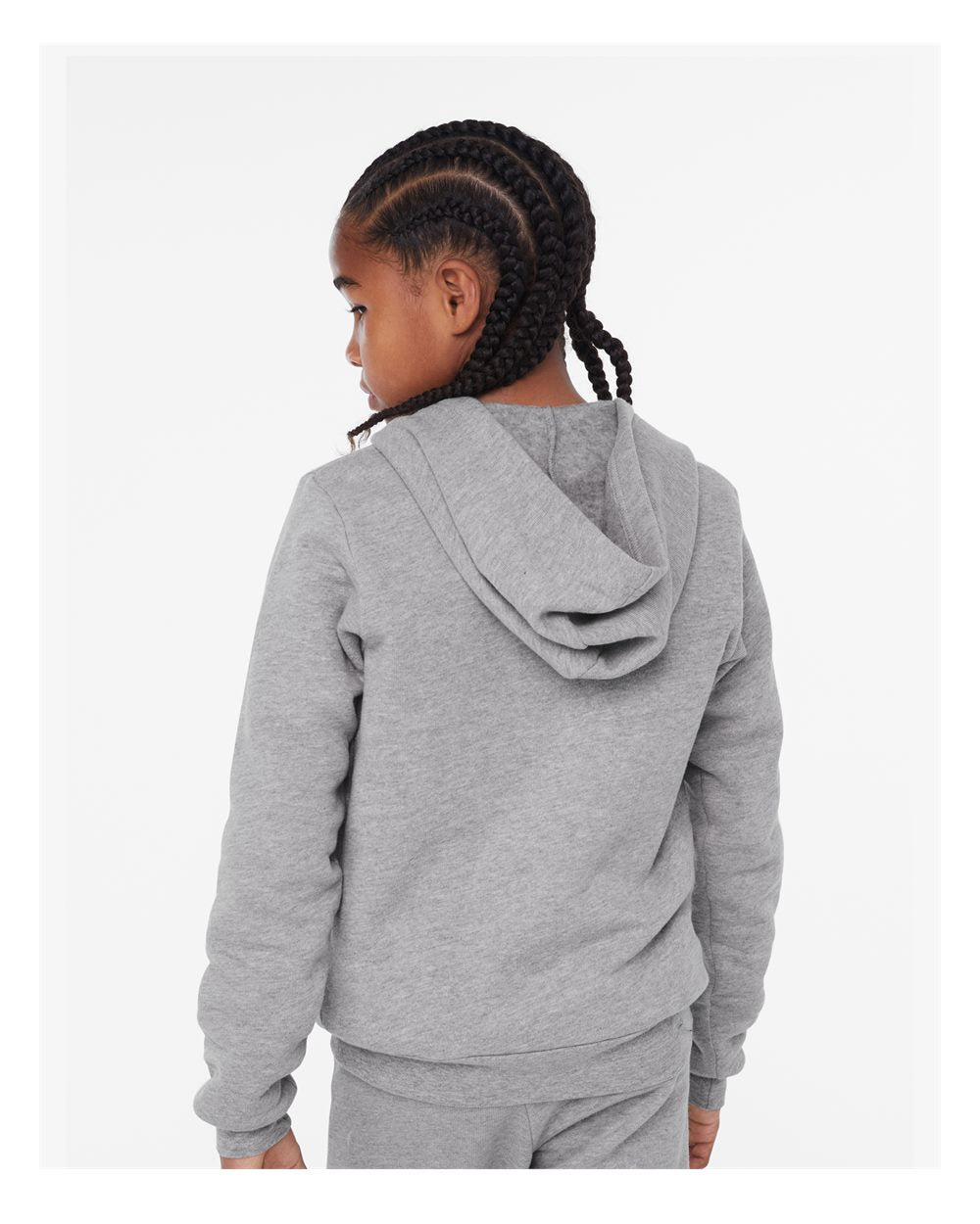 mdl Athletic Heather Color Youth Sponge Fleece Full-Zip Hoodie