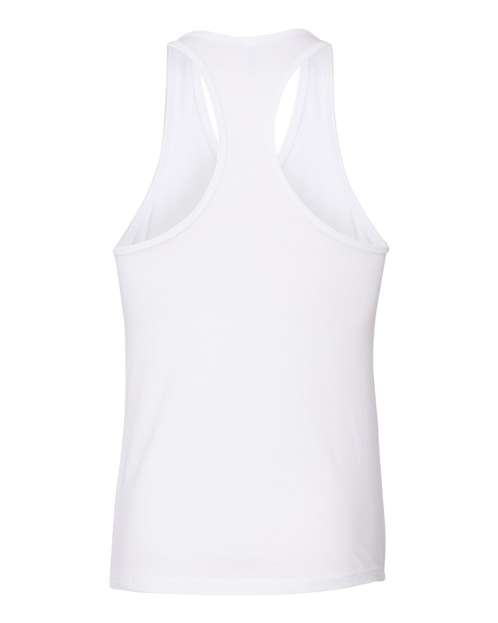 White Color Women's Jersey Racerback Tank
