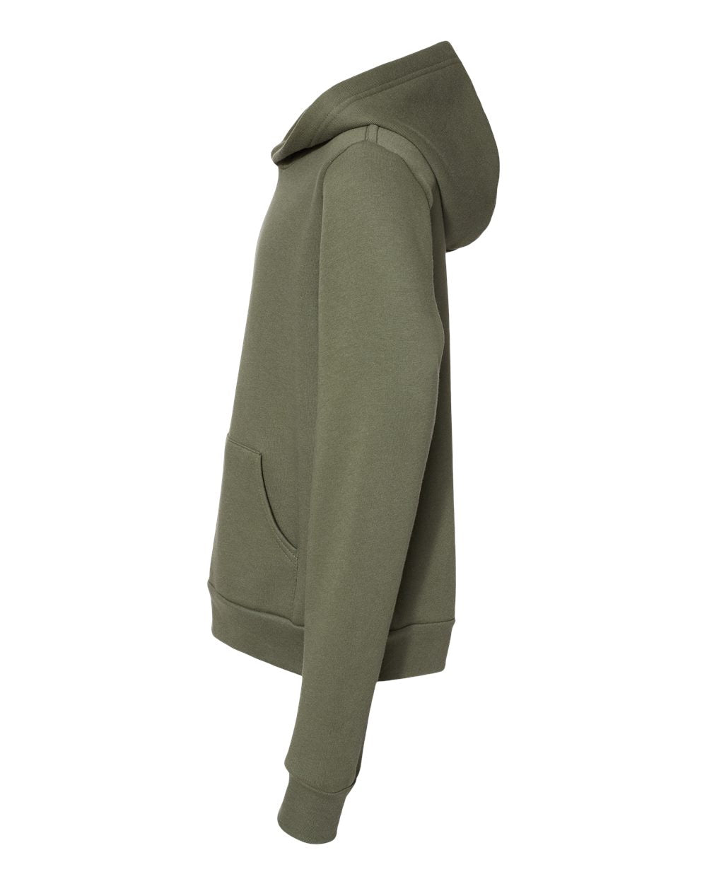 Military Green Color Youth Sponge Fleece Hoodie