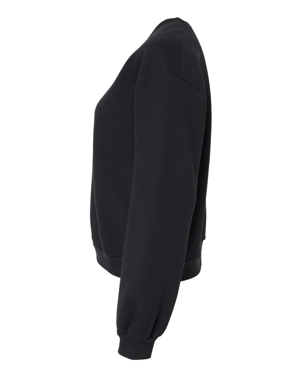 American Apparel ReFlex Women's Fleece Crewneck Sweatshirt RF494 #color_Black