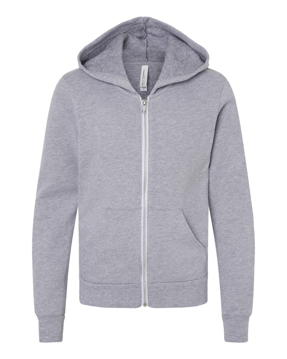 Athletic Heather Color Youth Sponge Fleece Full-Zip Hoodie