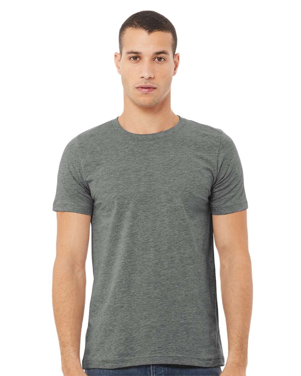 BELLA + CANVAS CVC Jersey Tee 3001CVC mdl Deep Heather Color CVC Jersey Tee