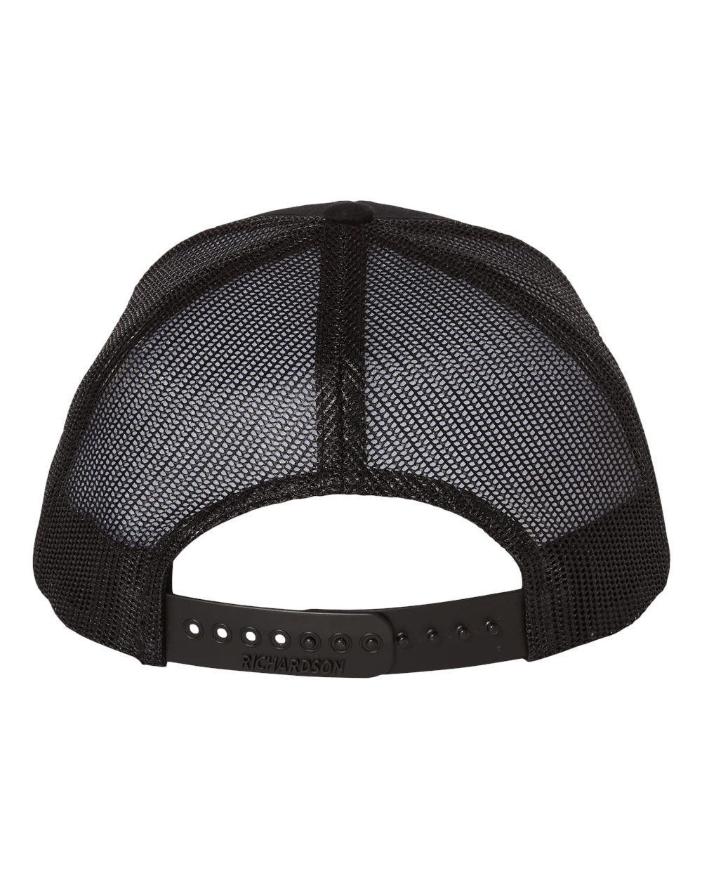 Black Color Youth Trucker Snapback Cap Back View