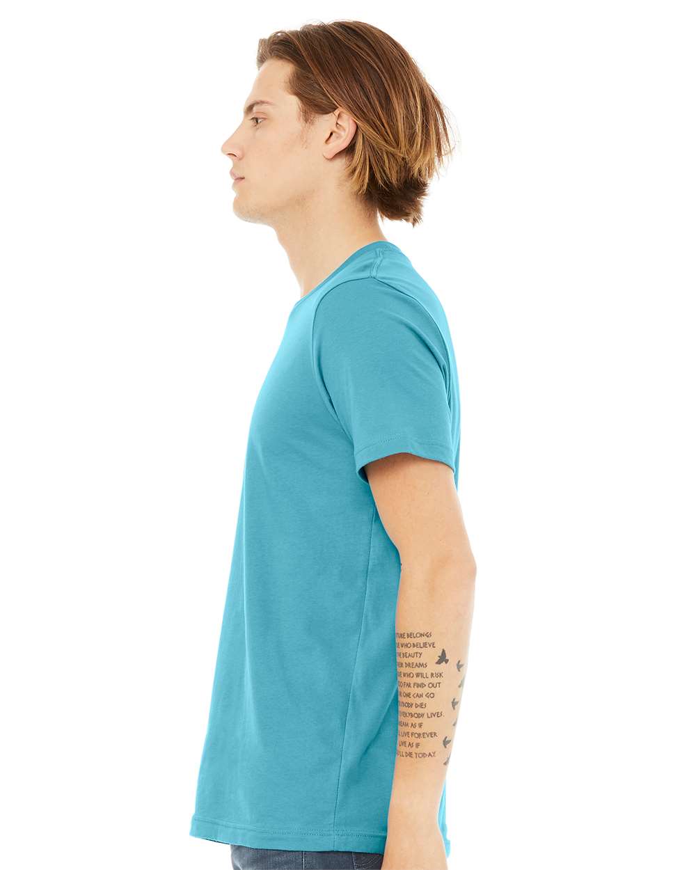 mdl Heather Aqua Color CVC Jersey Tee