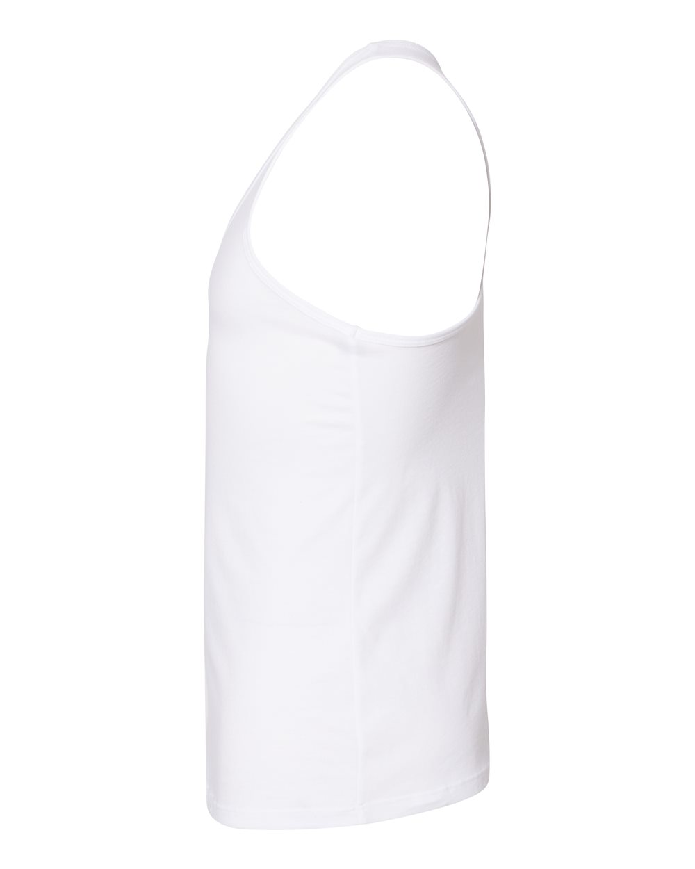 White Color Women's Jersey Racerback Tank