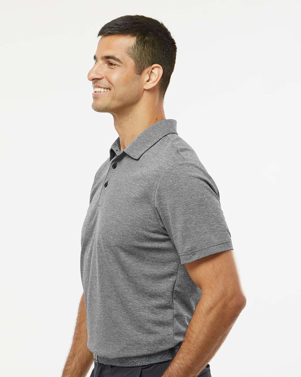 Adidas A582 Heathered Polo Shirt #colormdl_Black Melange