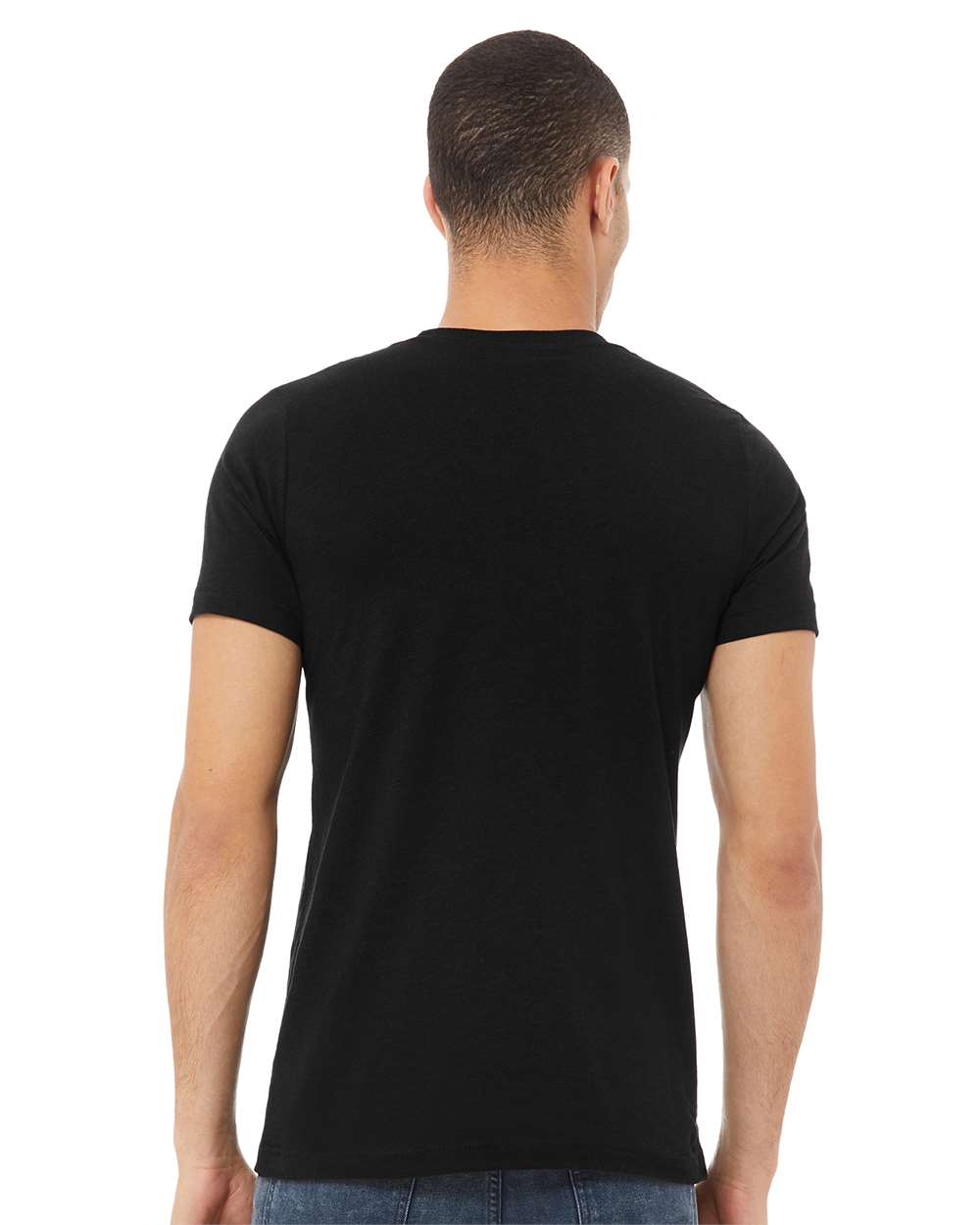 mdl Black Heather Color CVC Jersey Tee