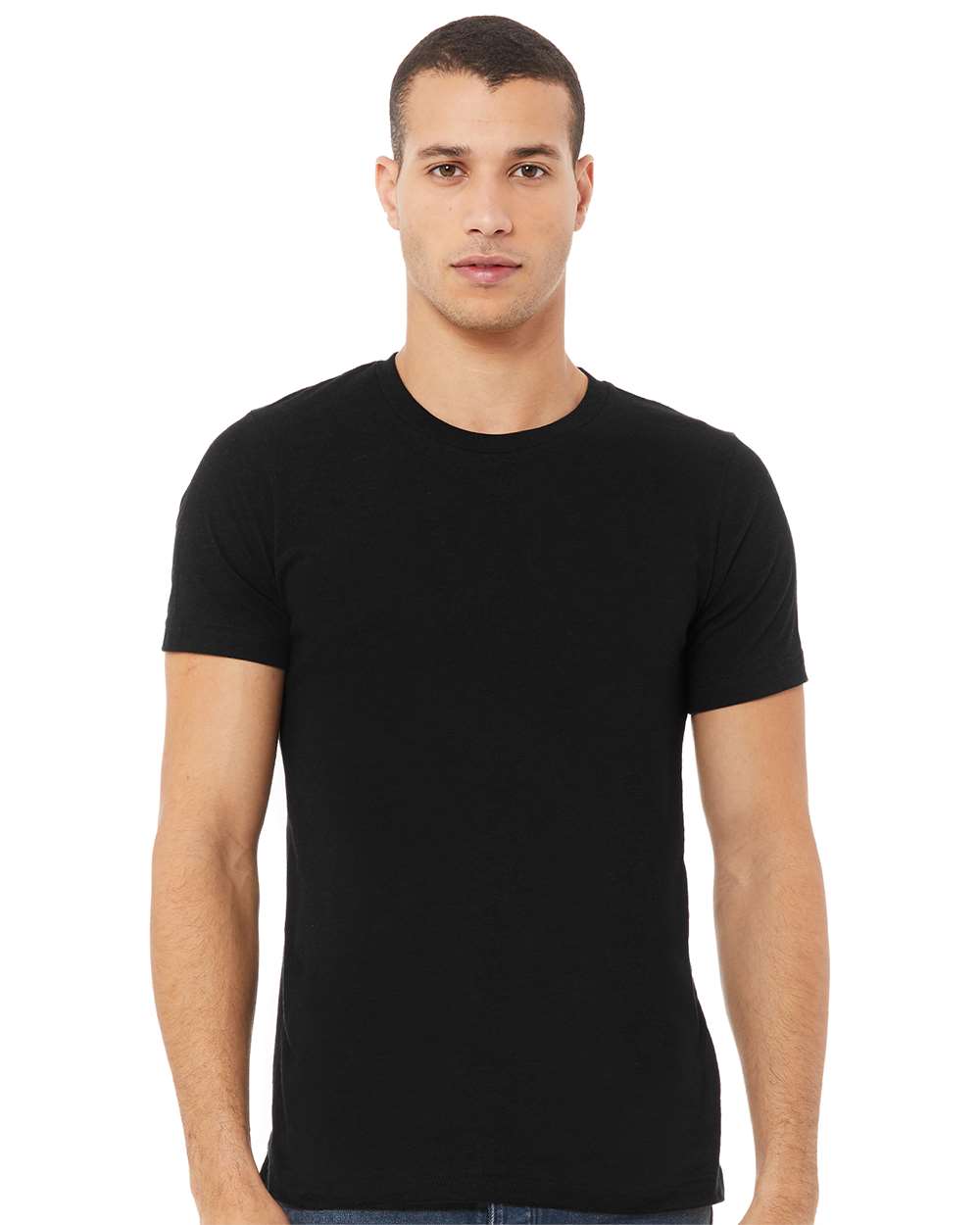 mdl Black Heather Color CVC Jersey Tee