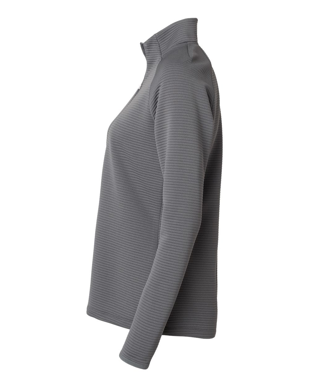 Adidas A589 Women's Spacer Quarter-Zip Pullover #color_Grey Five