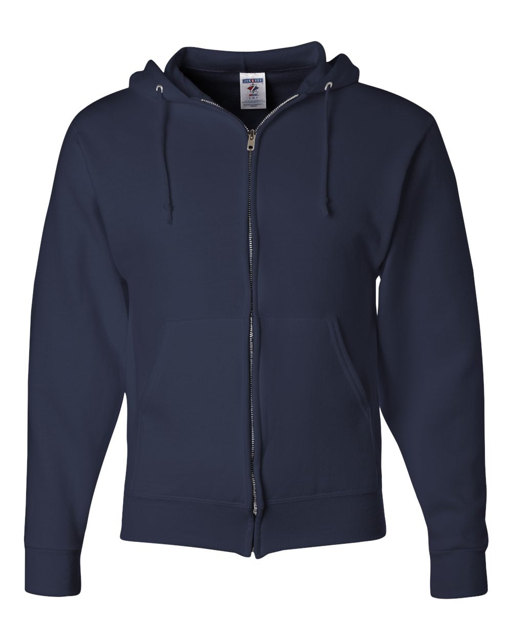 JERZEES NuBlend® Full-Zip Hooded Sweatshirt 993MR #color_J. Navy