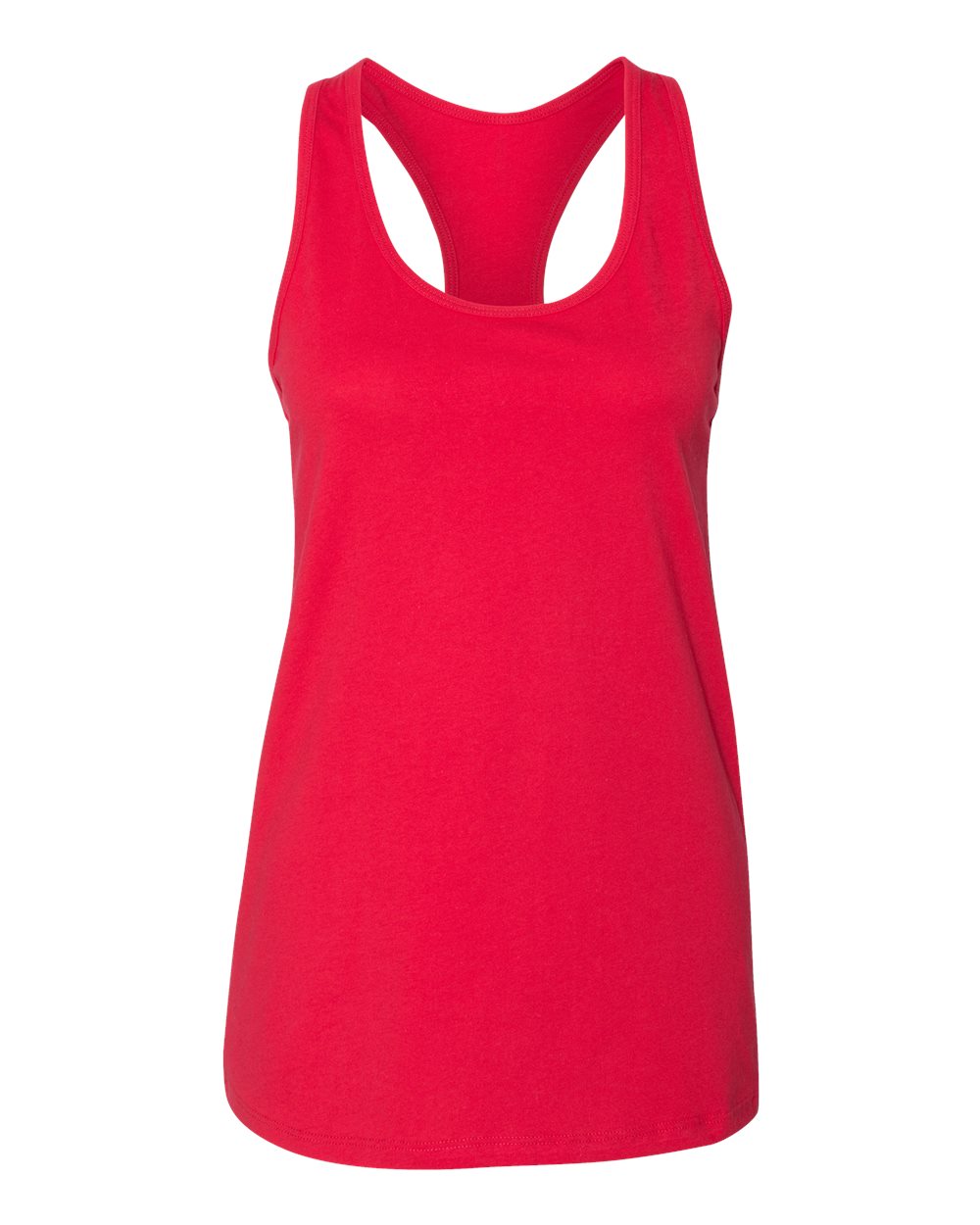 Red Color Women's Jersey Racerback Tank