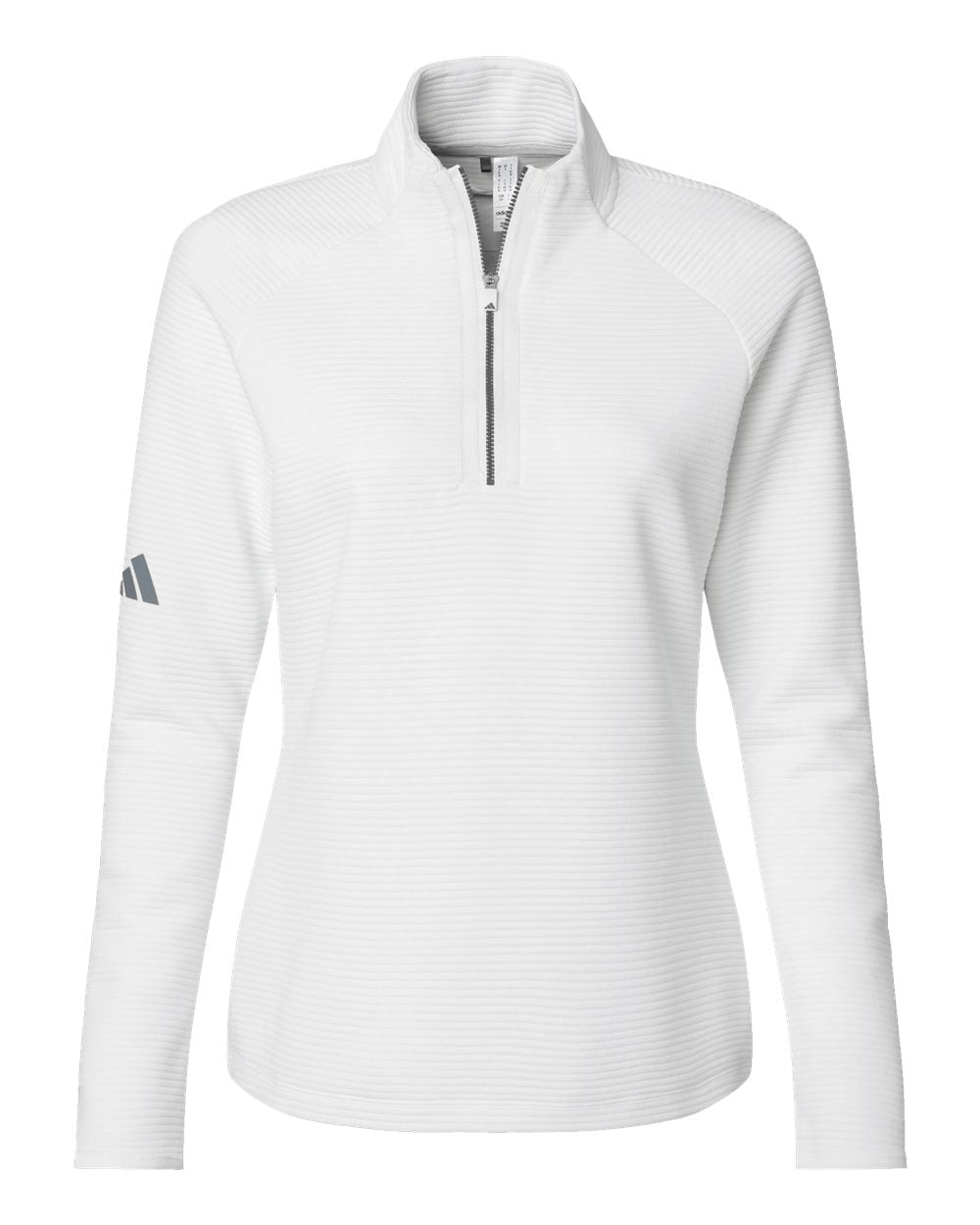 Adidas A589 Women's Spacer Quarter-Zip Pullover #color_Core White