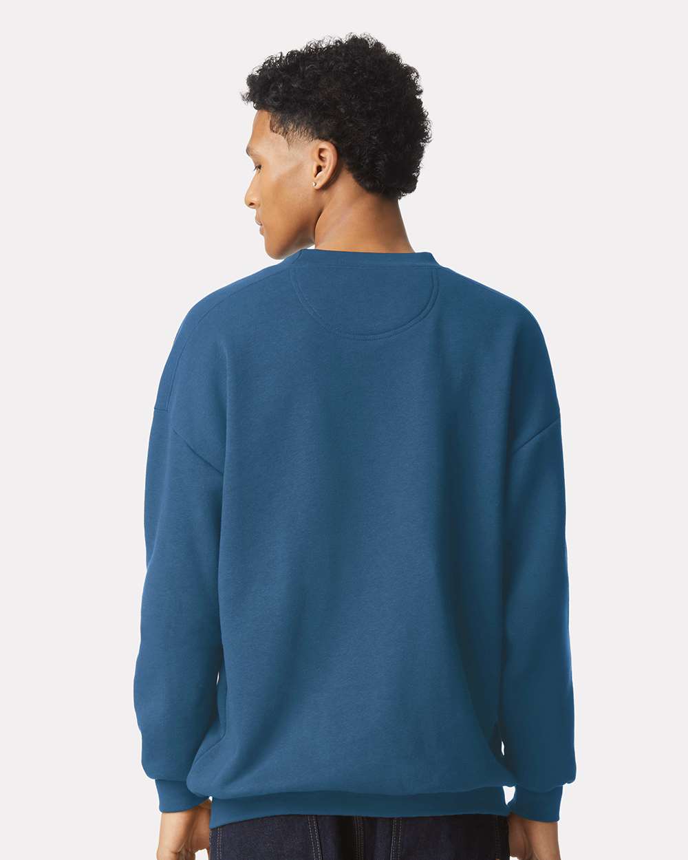 American Apparel RF496 ReFlex Fleece Crewneck Sweatshirt #colormdl_Sea Blue