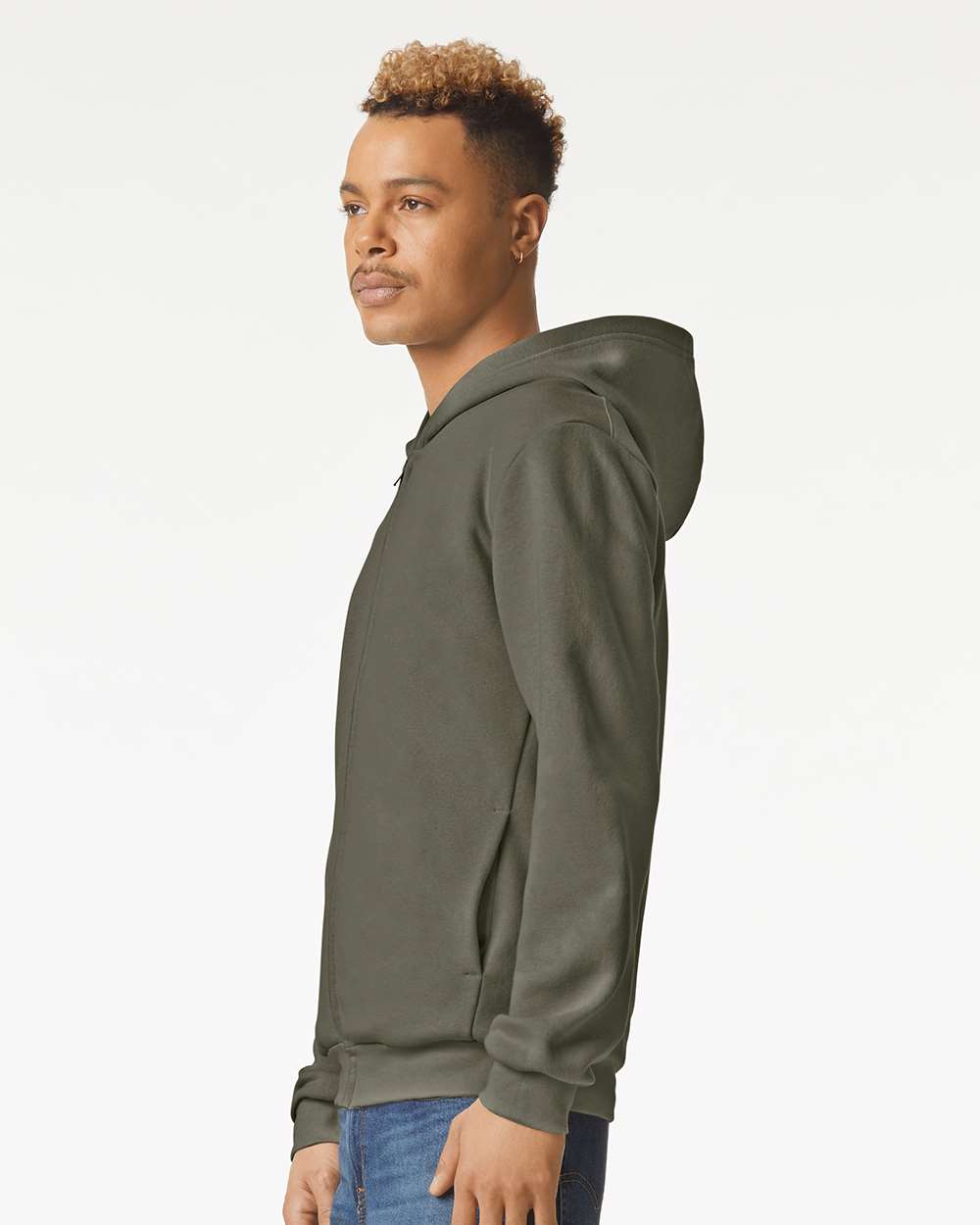 American Apparel  RF497 ReFlex Fleece Full-Zip Hoodie #colormdl_Lieutenant