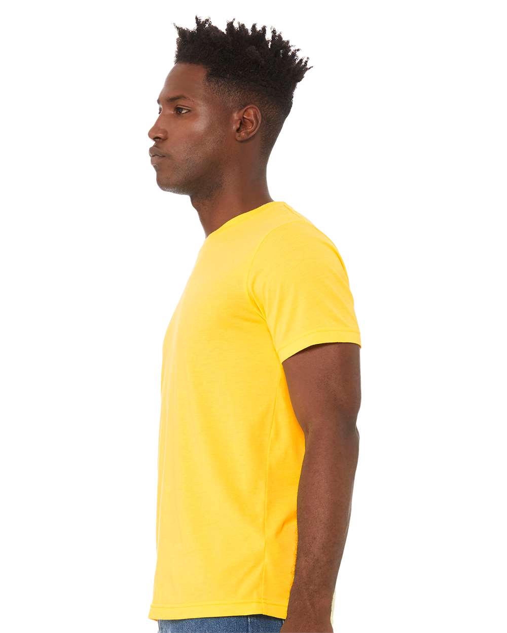 BELLA + CANVAS CVC Jersey Tee 3001CVC mdl Heather Yellow Color CVC Jersey Tee