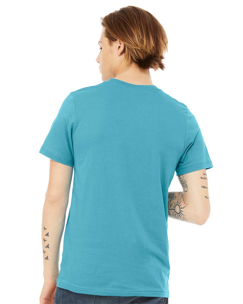 Heather Aqua Color CVC Jersey Tee