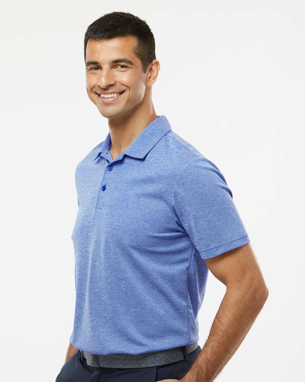 Adidas A582 Heathered Polo Shirt #colormdl_Collegiate Royal Melange