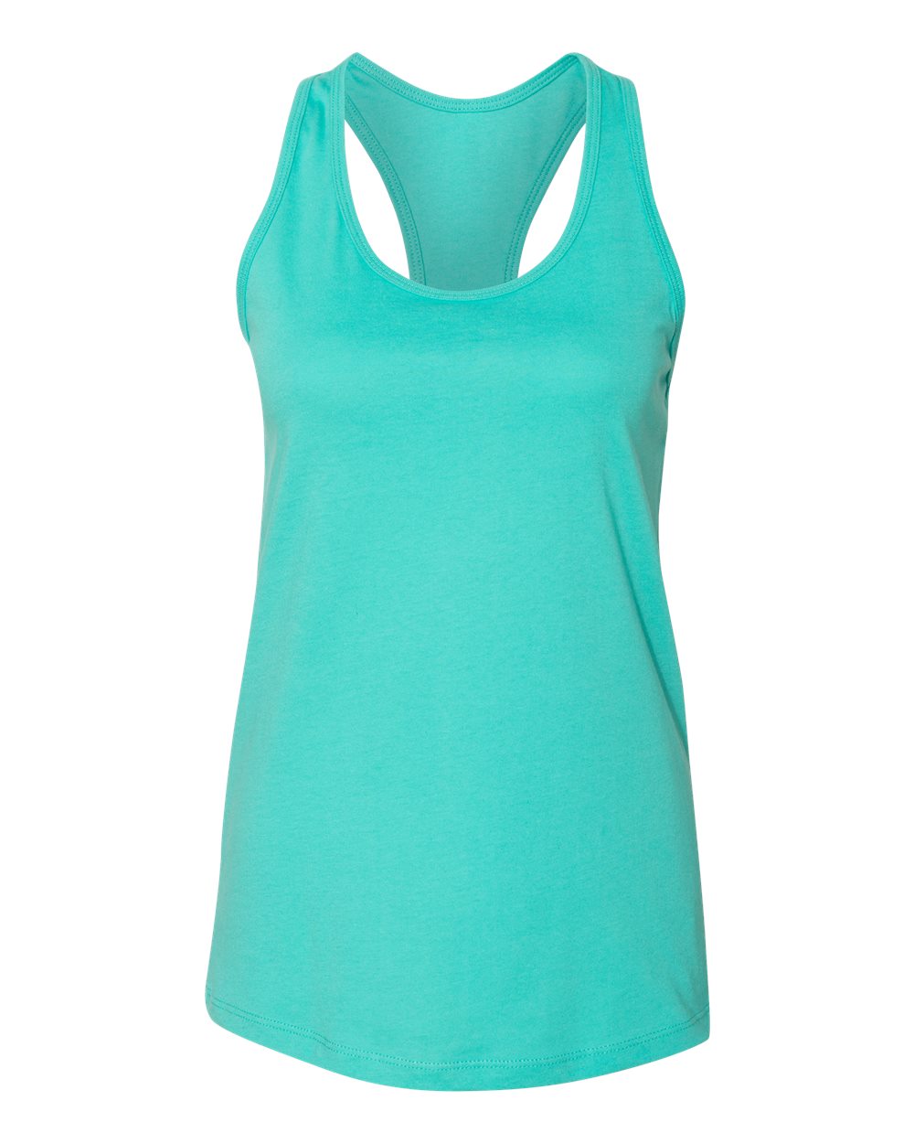 Teal Color Women's Jersey Racerback Tank