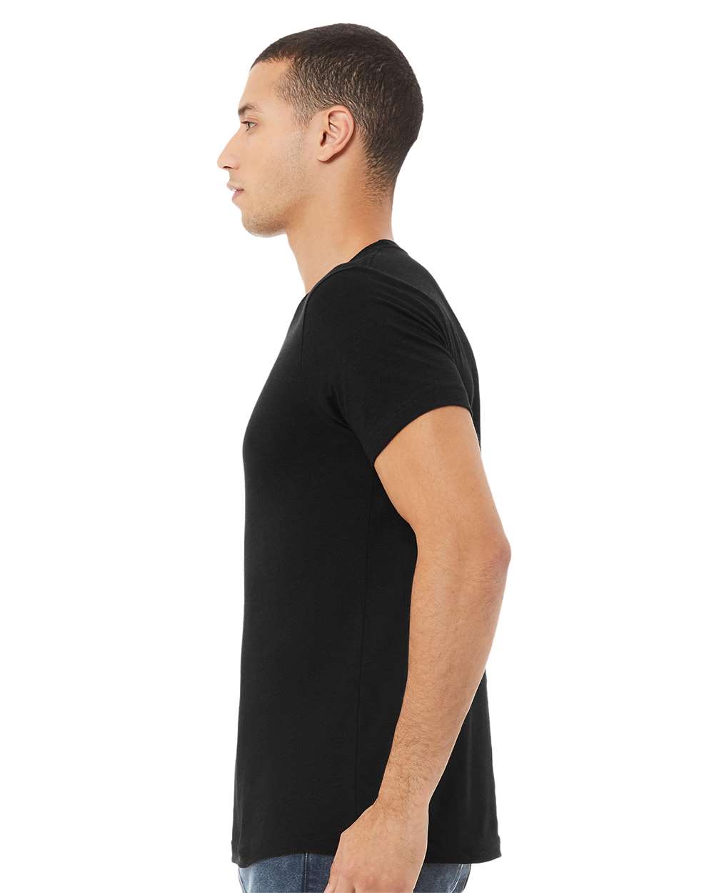 mdl Black Heather Color CVC Jersey Tee
