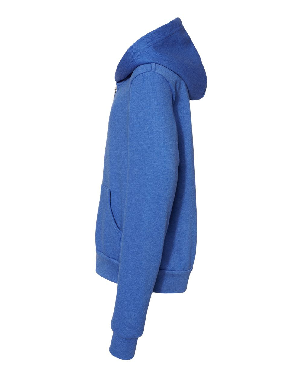 Heather True Royal Color Youth Sponge Fleece Full-Zip Hoodie