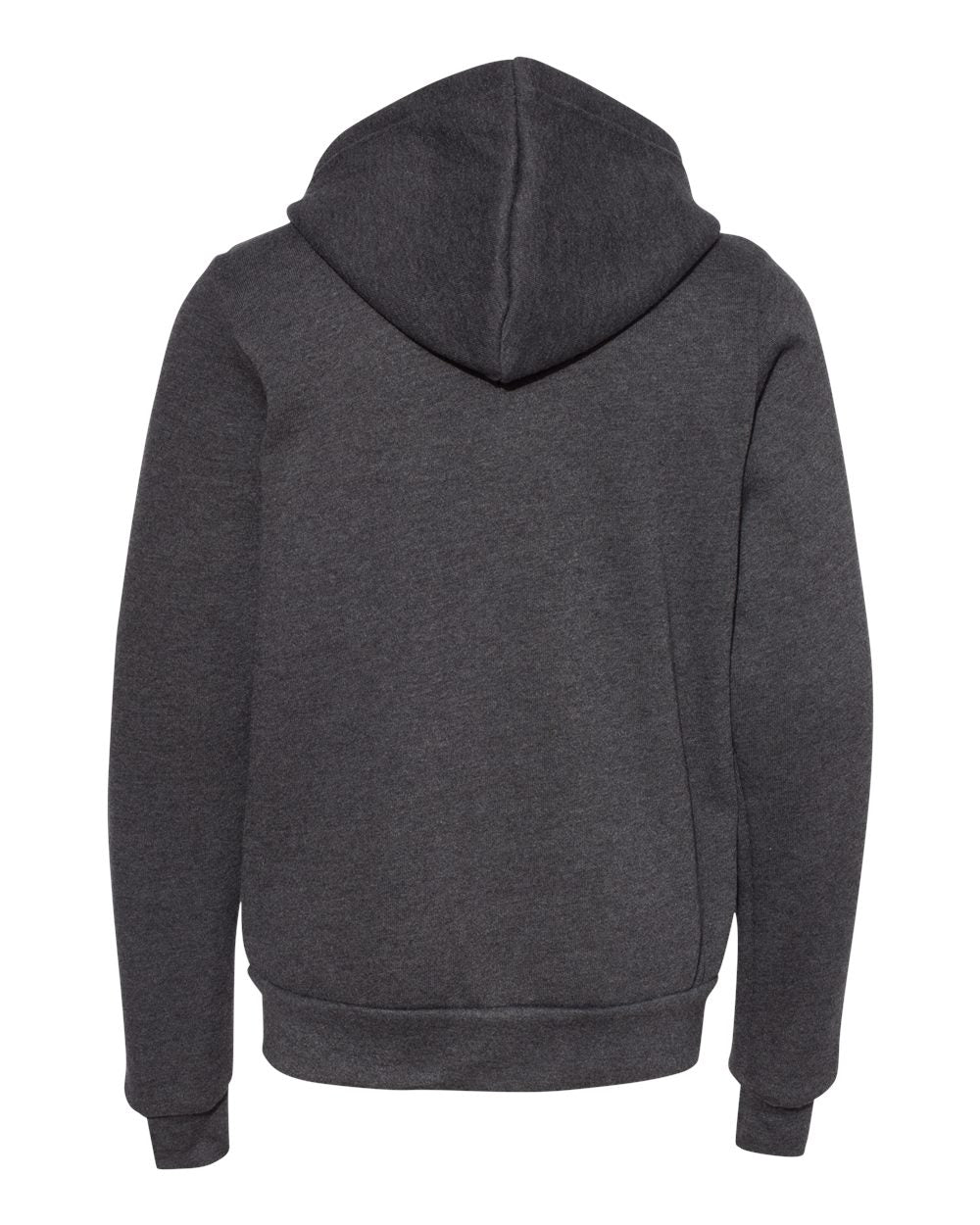 Dark Grey Heather Color Youth Sponge Fleece Full-Zip Hoodie