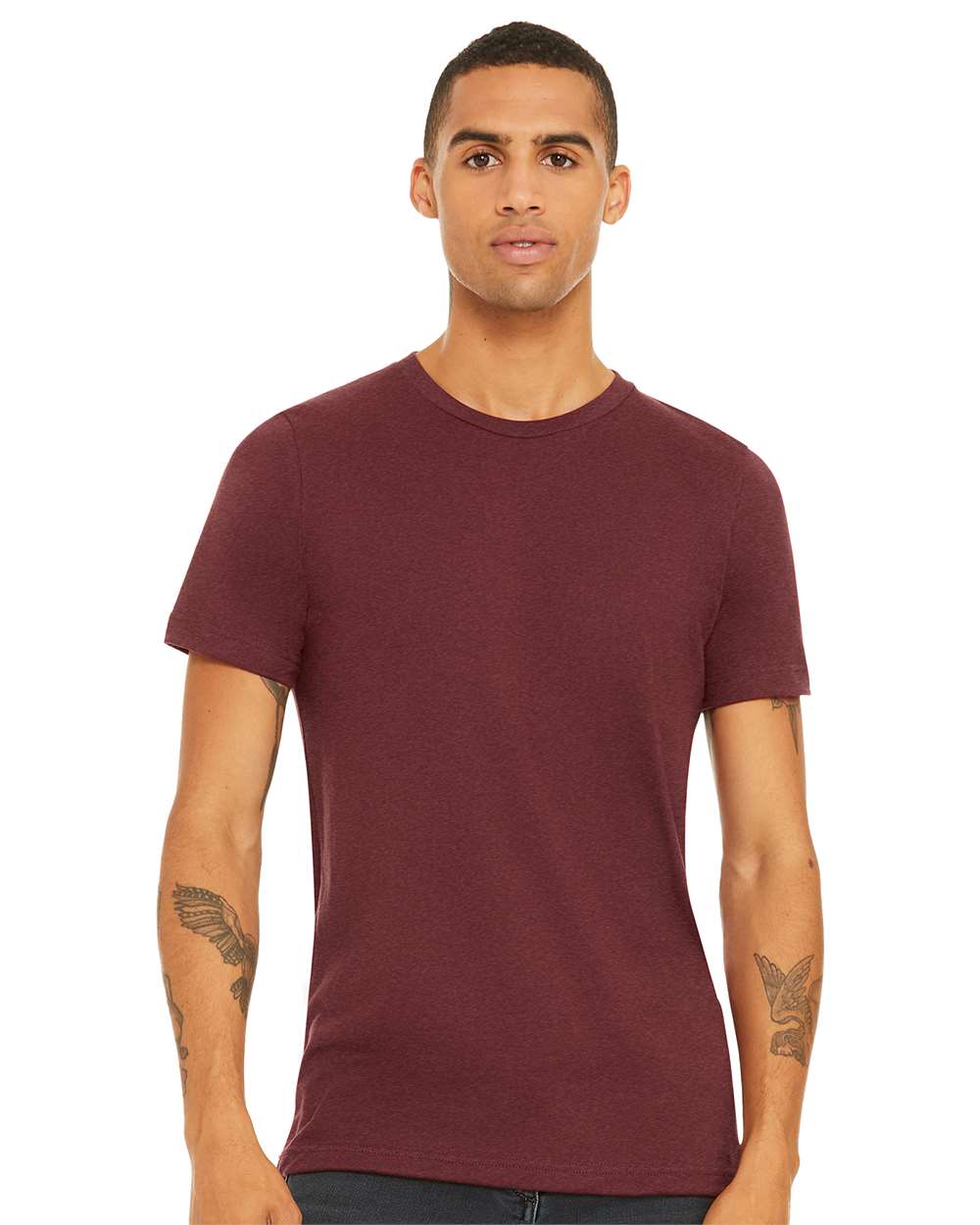 mdl Heather Cardinal Color CVC Jersey Tee