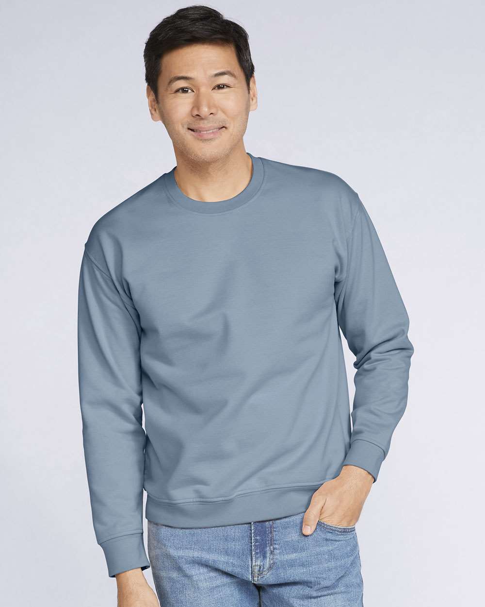 Gildan Softstyle® Midweight Crewneck Sweatshirt SF000 #colormdl_Stone Blue