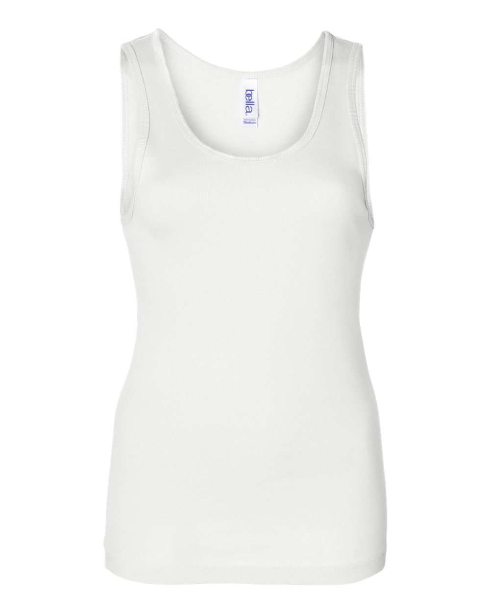 White Color Women's Baby Rib Tank