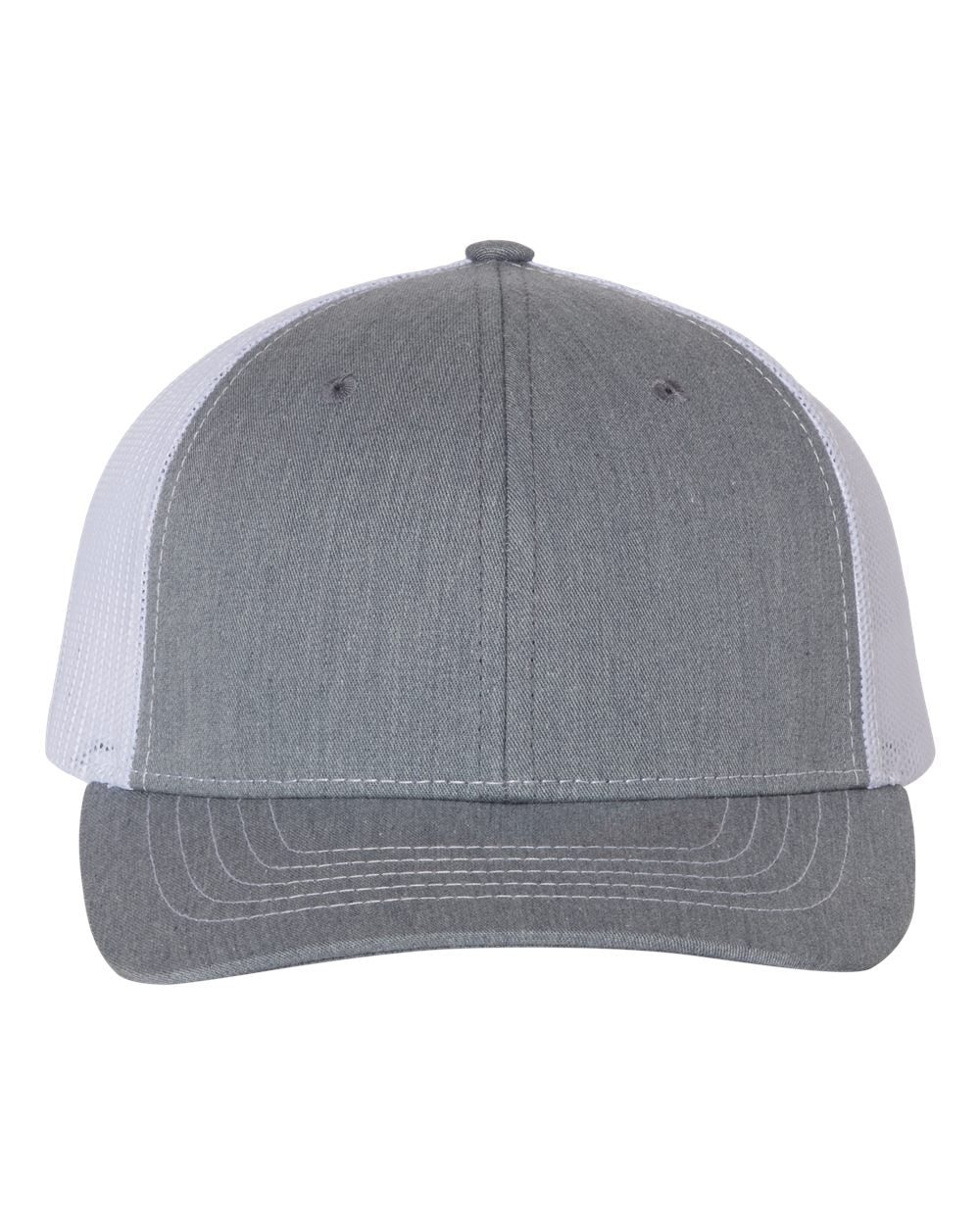 Heather Grey and White Color Youth Trucker Snapback Cap