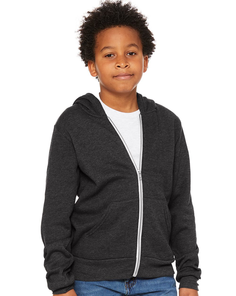 BELLA + CANVAS Youth Sponge Fleece Full-Zip Hoodie 3739Y BELLA + CANVAS Youth Sponge Fleece Full-Zip Hoodie 3739Y