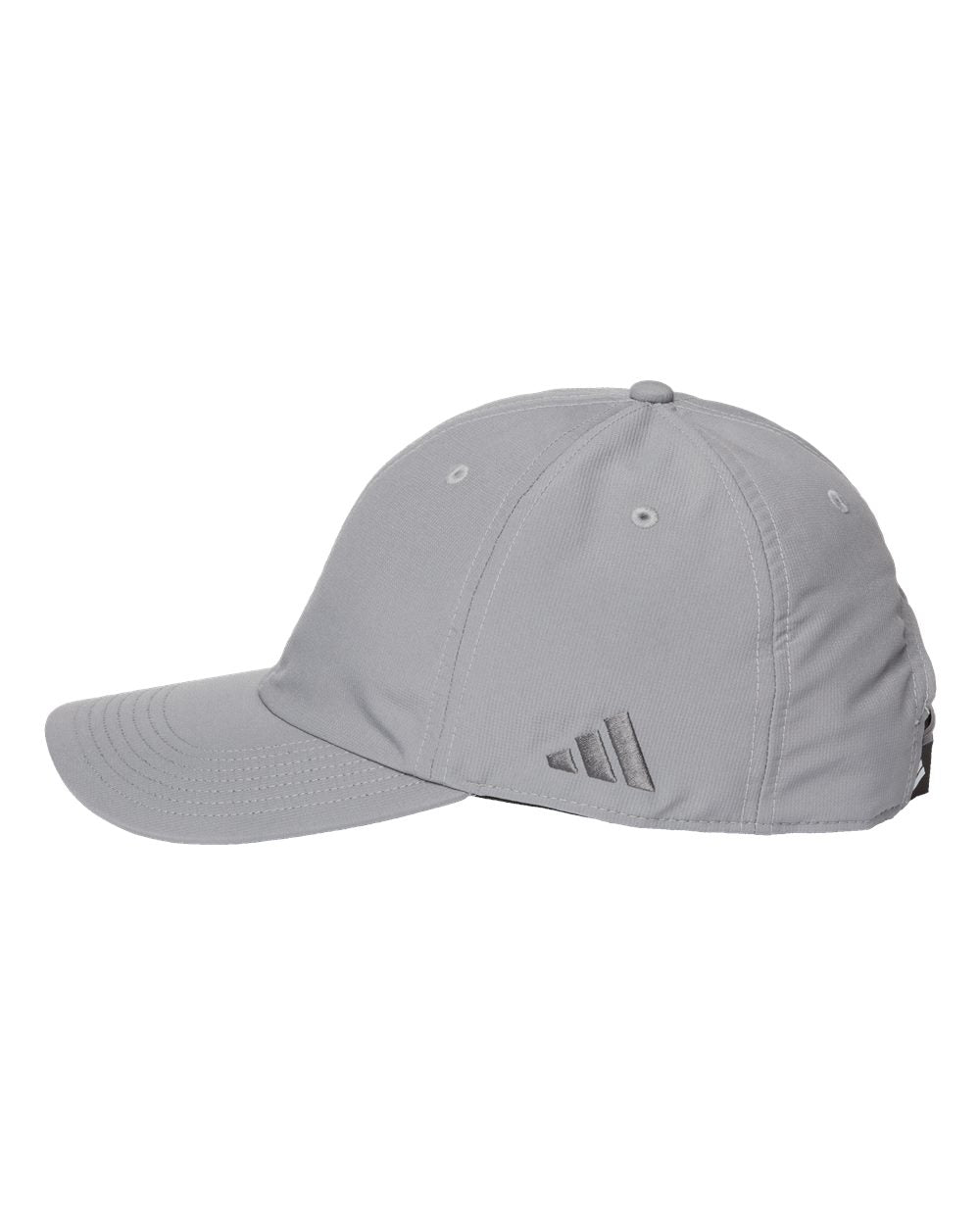 Grey Three Color Sustainable Performance Max Cap Side View