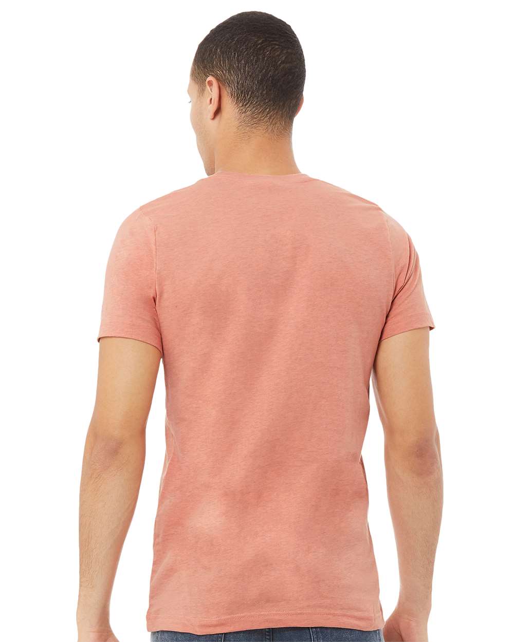 BELLA + CANVAS CVC Jersey Tee 3001CVC mdl Heather Prism Sunset CVC Jersey Tee