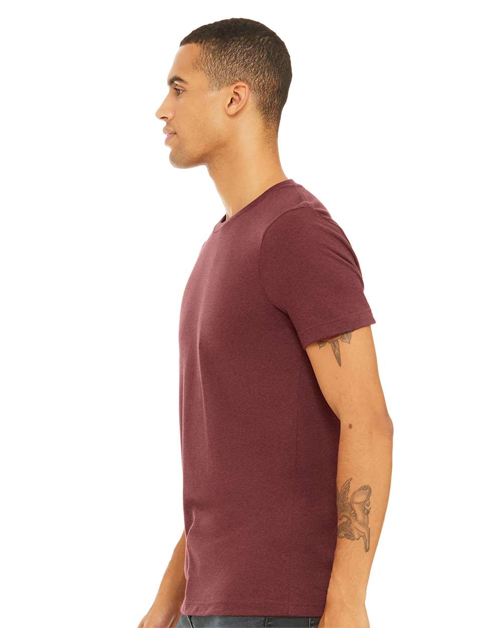 mdl Heather Cardinal Color CVC Jersey Tee