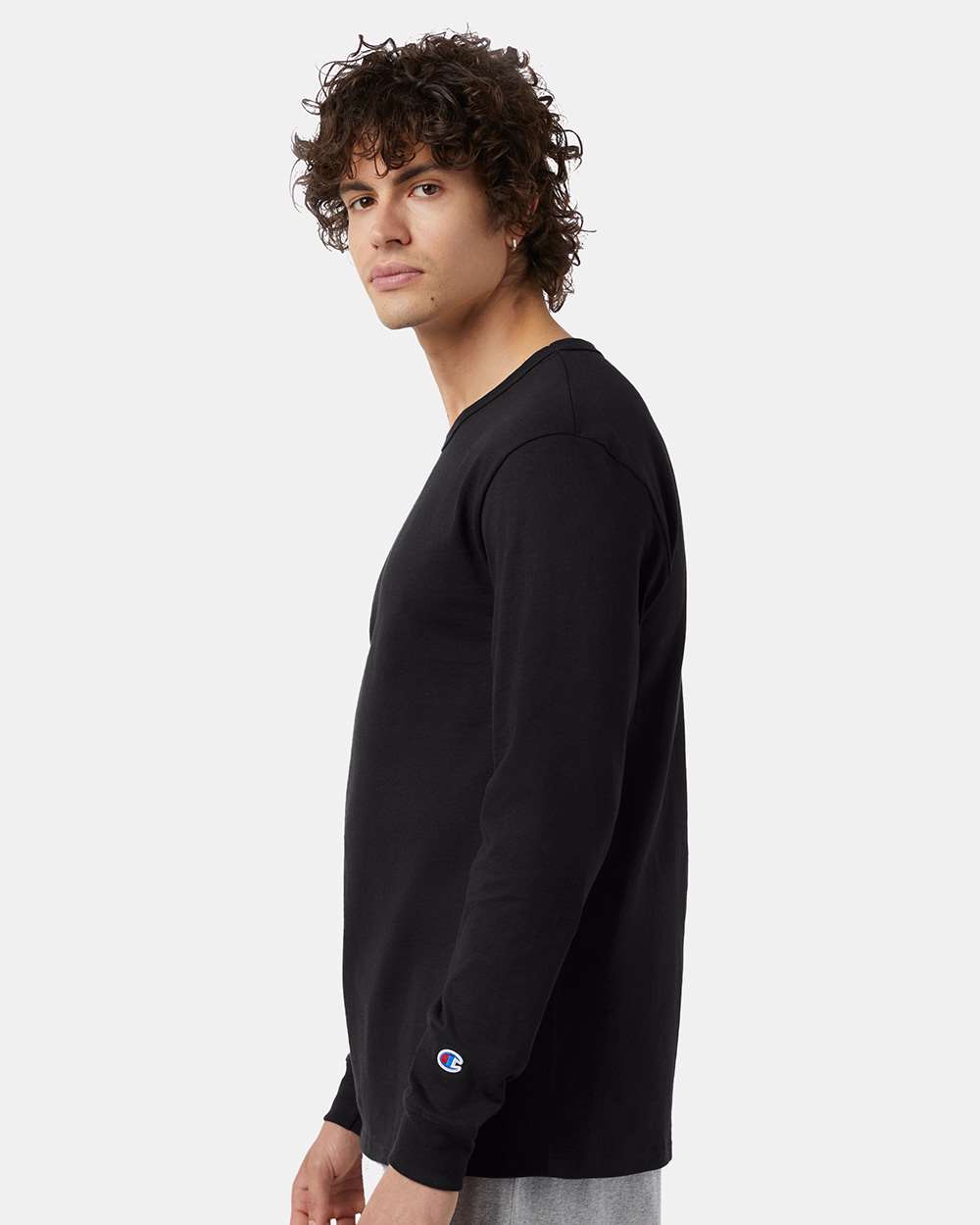 Champion Heritage Jersey Long Sleeve T-Shirt T453 #colormdl_Black