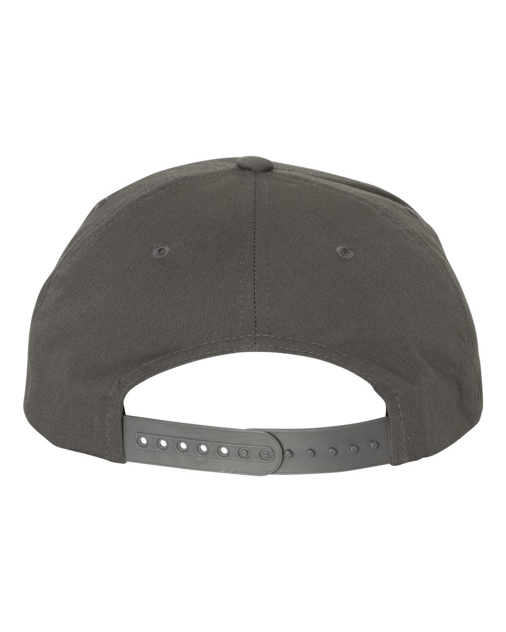 YP Classics Unstructured Five-Panel Snapback Cap 6502 Charcoal Color Unstructured Five-Panel Snapback Cap Back View