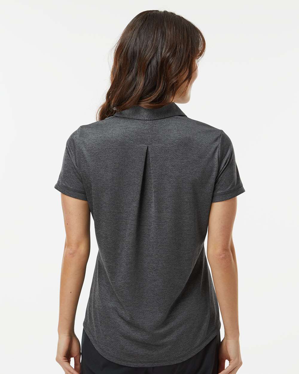 Adidas A592 Women's Space Dyed Polo #colormdl_Black Melange