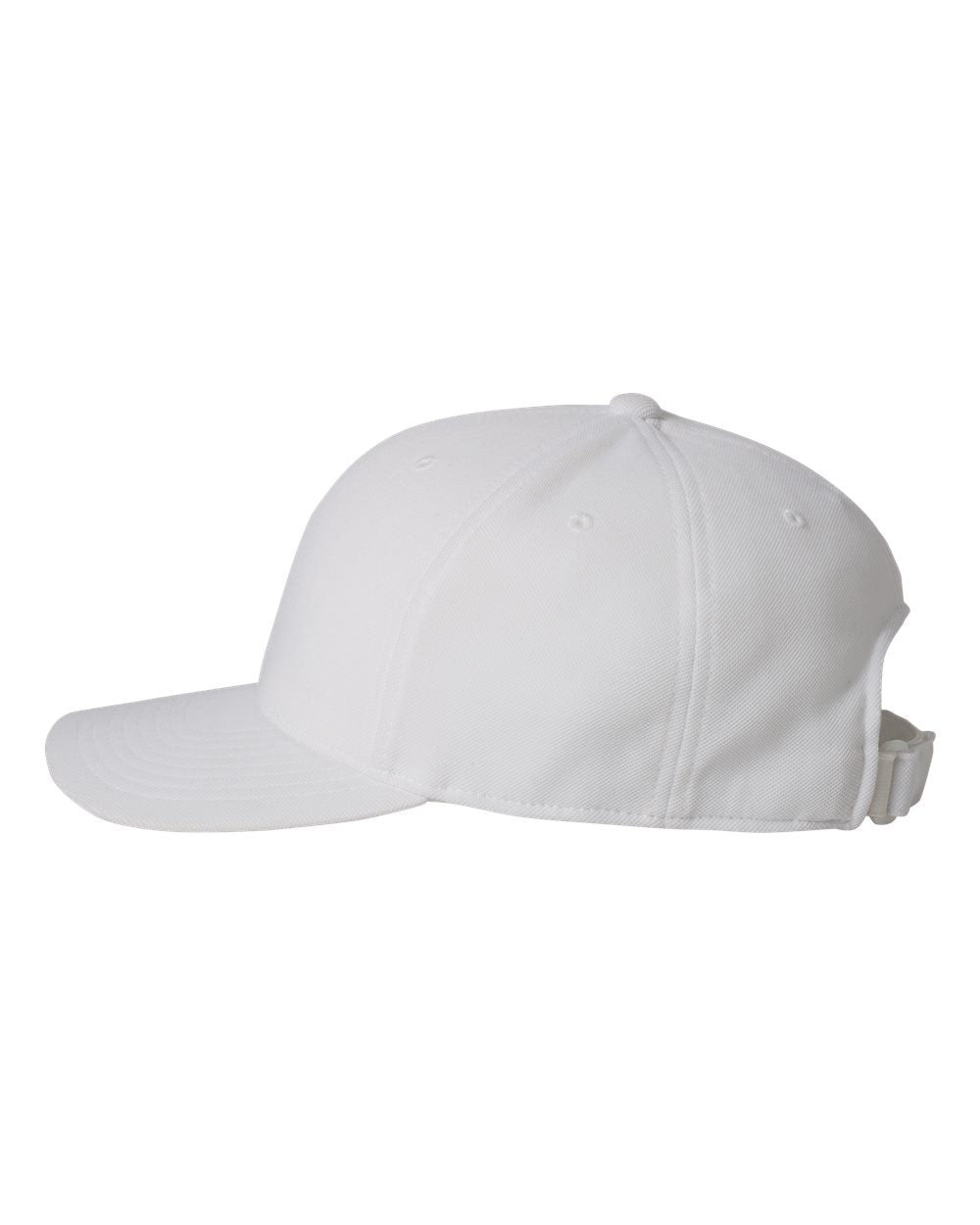 White Color Flexfit 110® Cool & Dry Mini-Piqué Cap Side View
