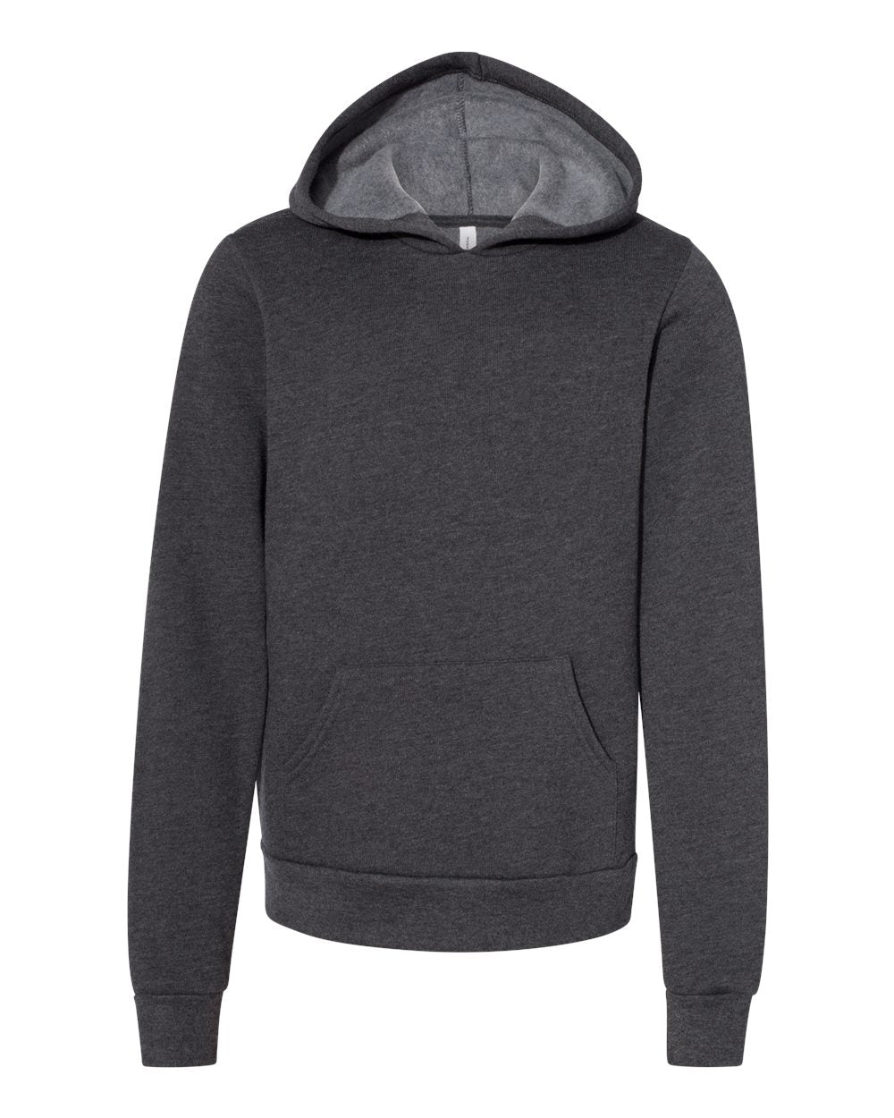 Dark Grey Heather Color Youth Sponge Fleece Hoodie