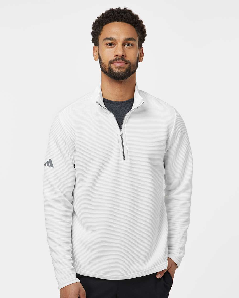 Adidas A588 Spacer Quarter-Zip Pullover #colormdl_Core White