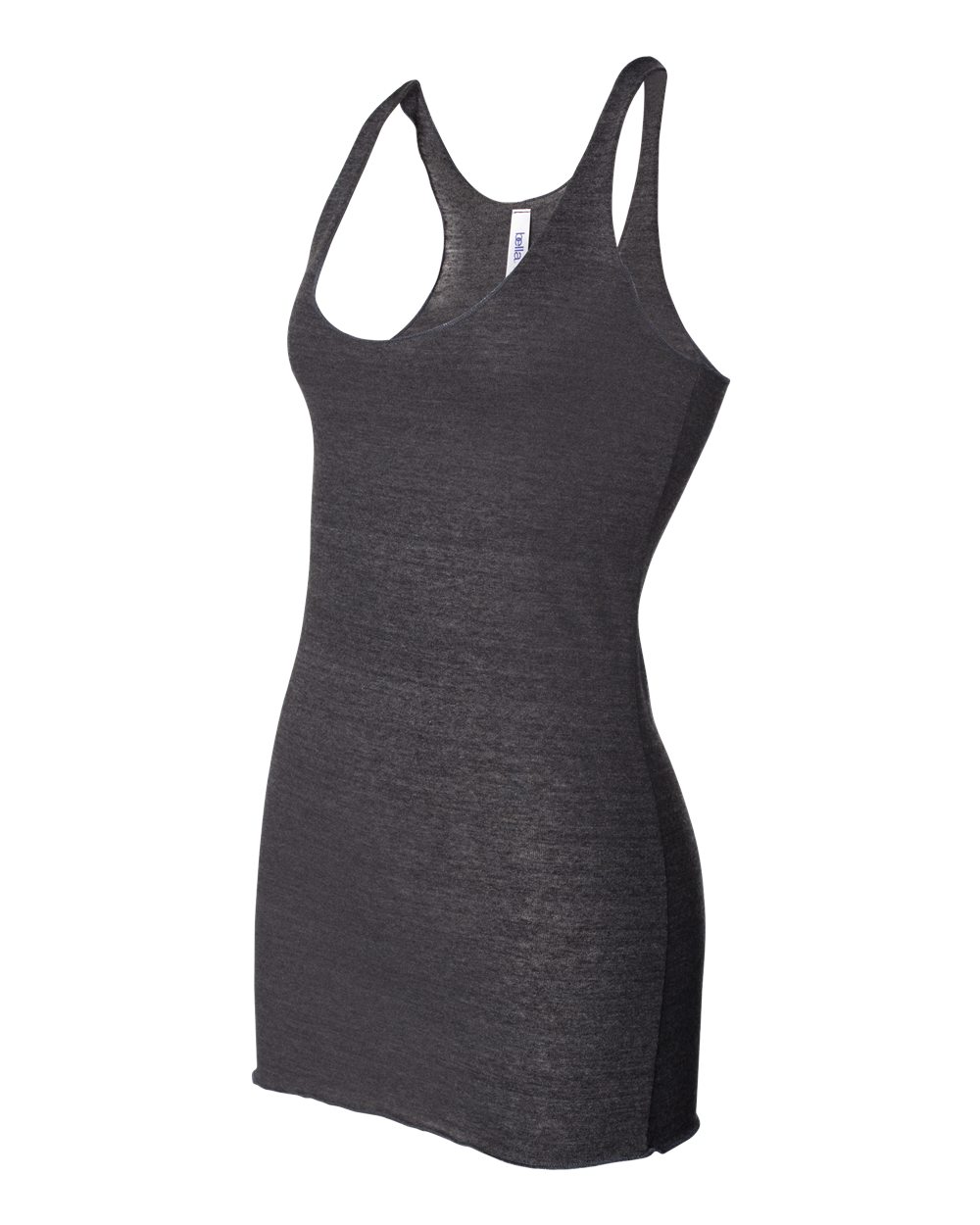 Charcoal Black Triblend Women's Triblend Racerback Tank 8430