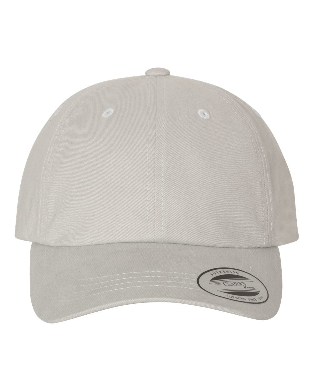 YP Classics Peached Cotton Twill Dad Hat 6245PT Light Grey Color Peached Cotton Twill Dad Hat