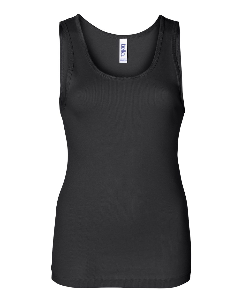 Black Color Women's Baby Rib Tank
