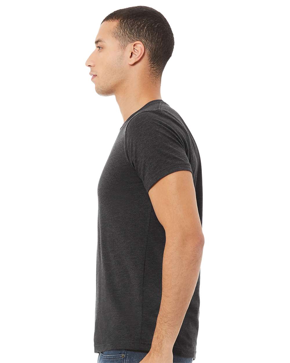 mdl Dark Grey Heather Color CVC Jersey Tee