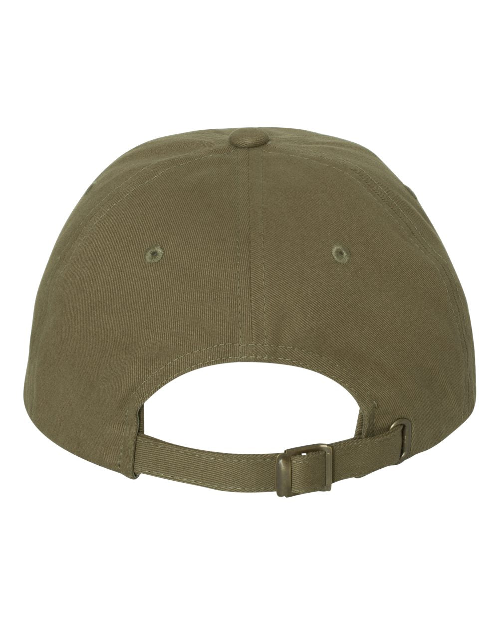 Loden Color Peached Cotton Twill Dad Hat Back View