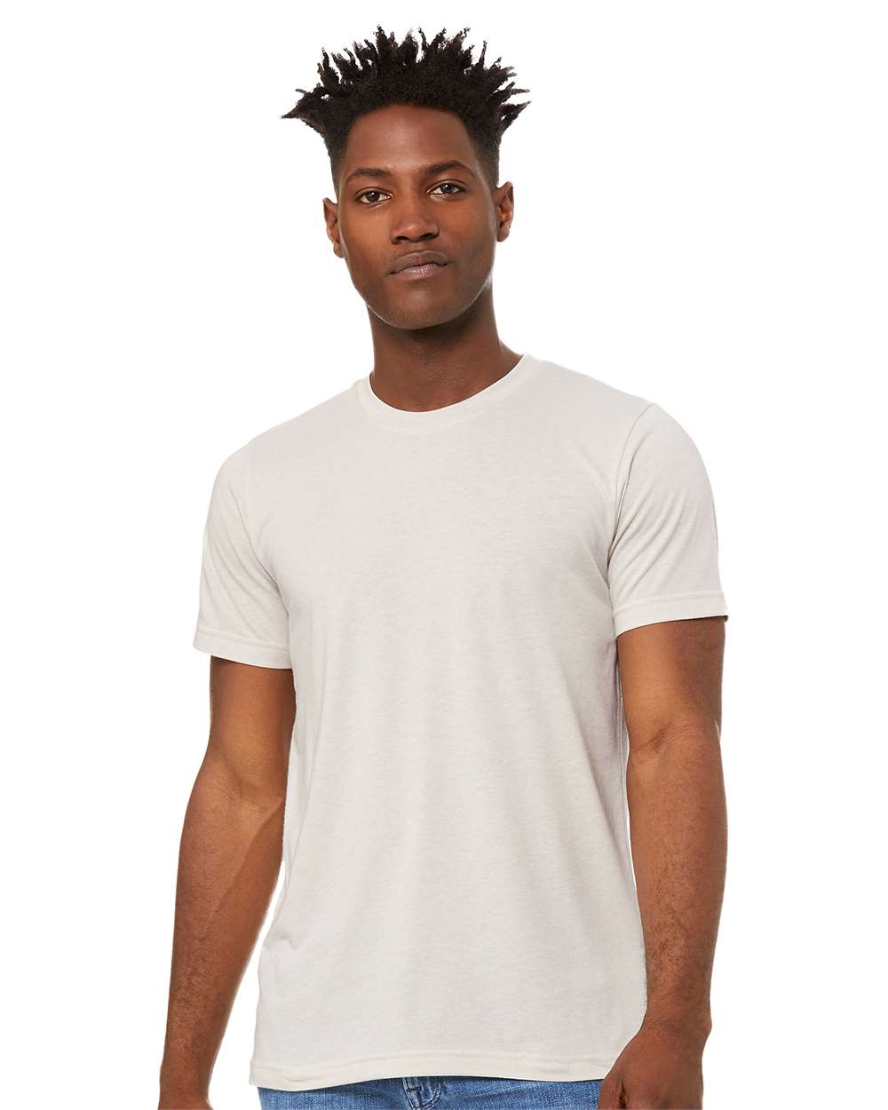 mdl Heather Cement Color CVC Jersey Tee
