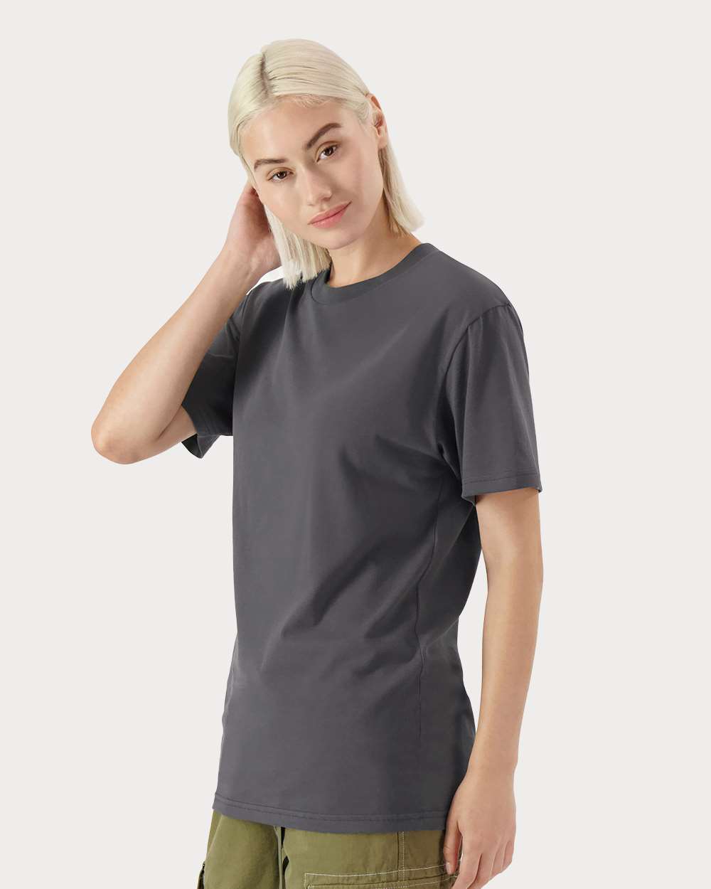 American Apparel Sueded Cloud Jersey Tee 5389 #colormdl_Sueded Asphalt